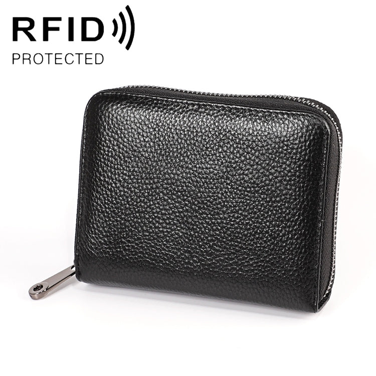 KB195 Reißverschluss Rindsleder Zweireihig Orgelform Mehrere Kartenfächer Anti-magnetische RFID Geldbörse Clutch Tasche für Damen, KB195 Pink, KB195 Purple, KB195 Rose Red, KB195 Black, KB195 Coffee