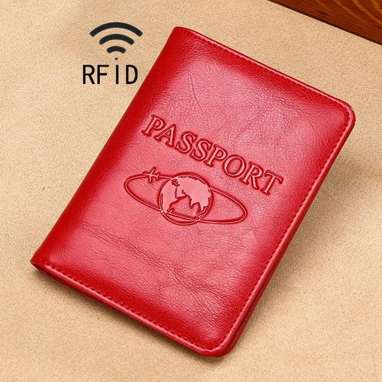 TP-8296 Multifunktionales RFID-Lederreise-Passetui