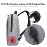 POFOKO Großkapazitiver wasserdichter Oxford-Stoff Business Casual Rucksack mit externem USB-Ladeanschluss für 15,6-Zoll-Laptops