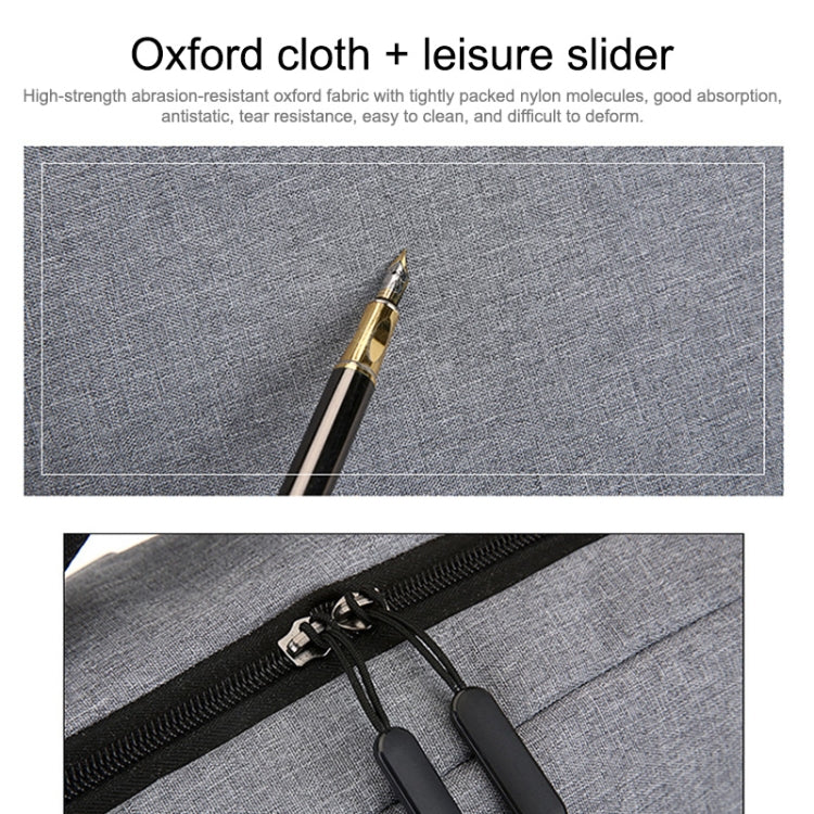 POFOKO Großkapazitiver wasserdichter Oxford-Stoff Business Casual Rucksack mit externem USB-Ladeanschluss für 15,6-Zoll-Laptops