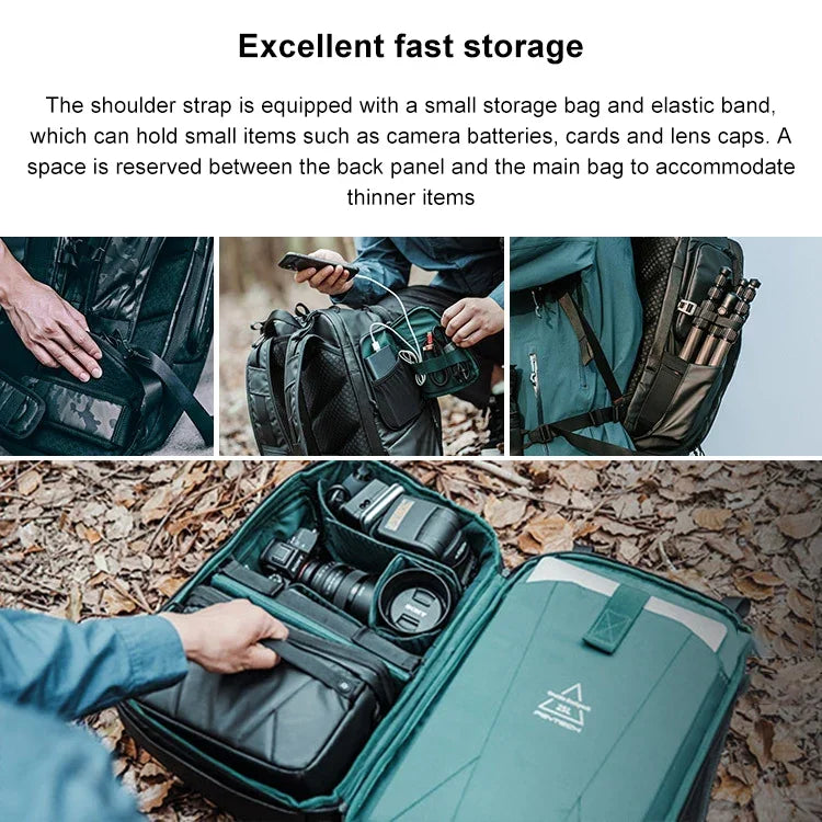 PGYTECH P-CB-020 2-in-1 Wasserdichter, stoßfester Outdoor-Rucksack mit zwei Schultergurten + Umhängetasche, P-CB-020