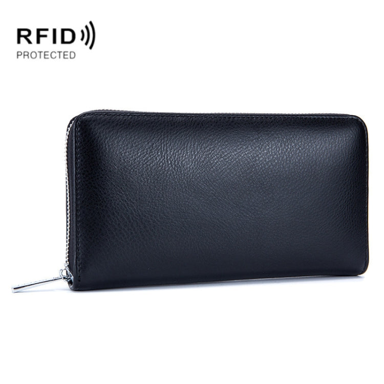 Zweilagiger Rindsleder-Organizer Kartenhalter Multi-Karten RFID Anti-Diebstahl Geldbörse