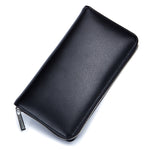 Zweilagiger Rindsleder-Organizer Kartenhalter Multi-Karten RFID Anti-Diebstahl Geldbörse