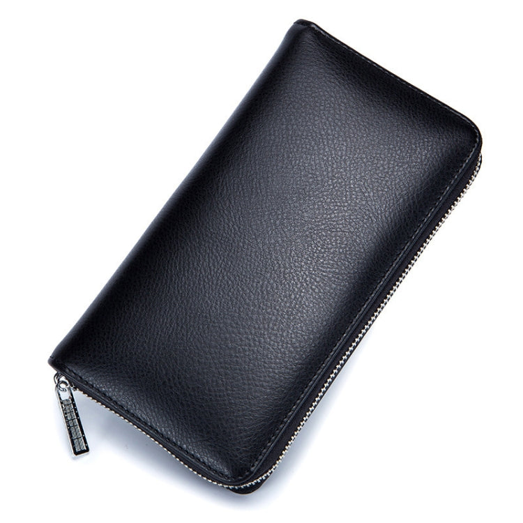 Zweilagiger Rindsleder-Organizer Kartenhalter Multi-Karten RFID Anti-Diebstahl Geldbörse
