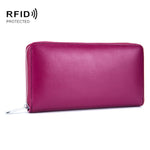 Zweilagiger Rindsleder-Organizer Kartenhalter Multi-Karten RFID Anti-Diebstahl Geldbörse