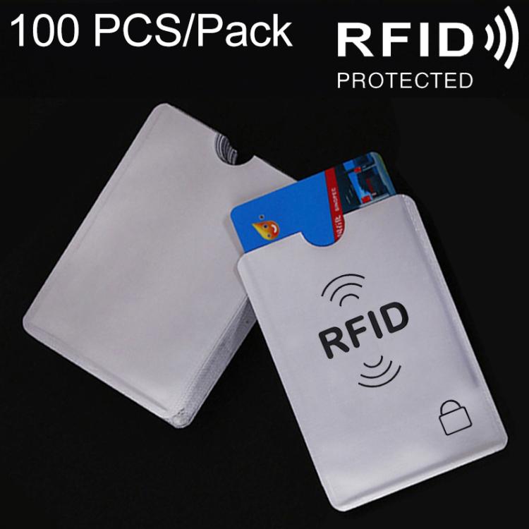 100 Stück Aluminiumfolie Karten Schutzhülle RFID Blocker Sicherheitsschild Identity Sleeves Kartenhülle, Größe: 9,1*6,3cm, CCB1077A, CCB1077B, CCB1077C