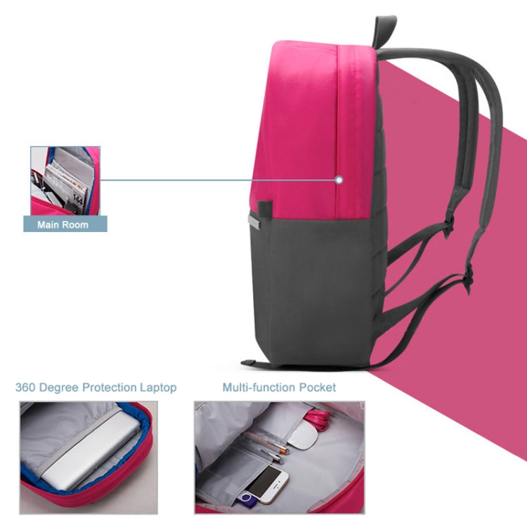 POFOKO XY Serie 13,3 Zoll Modische Farblich abgestimmte Multifunktionale Rucksack Computer Tasche, Größe: S