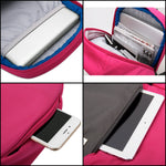 POFOKO XY Serie 13,3 Zoll Modische Farblich abgestimmte Multifunktionale Rucksack Computer Tasche, Größe: S