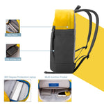 POFOKO XY Serie 14-15,4 Zoll modischer farblich abgestimmter multifunktionaler Rucksack Computer Tasche, Größe: M