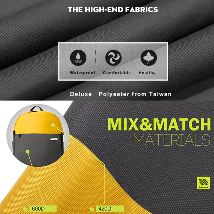 POFOKO XY Serie 14-15,4 Zoll modischer farblich abgestimmter multifunktionaler Rucksack Computer Tasche, Größe: M