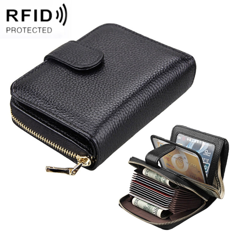 KB132 Damen Vollnarbenleder Multifunktionale RFID Geldbörse/Kartenetui/Führerscheintasche