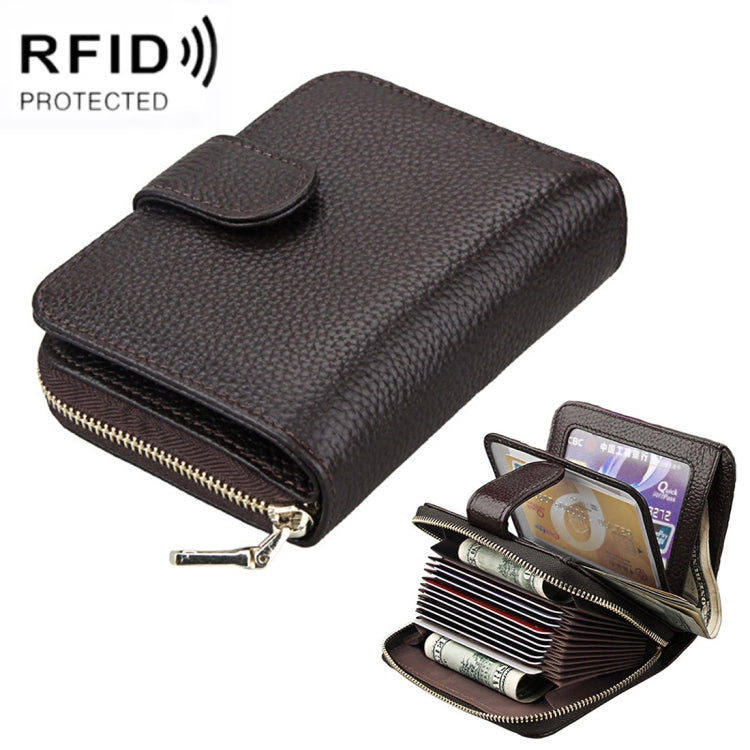 KB132 Damen Vollnarbenleder Multifunktionale RFID Geldbörse/Kartenetui/Führerscheintasche