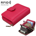 KB132 Damen Vollnarbenleder Multifunktionale RFID Geldbörse/Kartenetui/Führerscheintasche