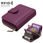 KB132 Damen Vollnarbenleder Multifunktionale RFID Geldbörse/Kartenetui/Führerscheintasche