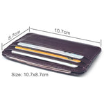 XIAO YUAN XIANG Cowhide Leather Pocket 6 Card Sleeve Wallet Coin Purse Card Holder, Size: 10.7cm x8.7cm, Random Color Delivery, 6 Card Sleeve