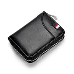 KB155 Antimagnetische RFID-Reißverschluss-Leder-Brieftasche mit großem Fassungsvermögen für Karten