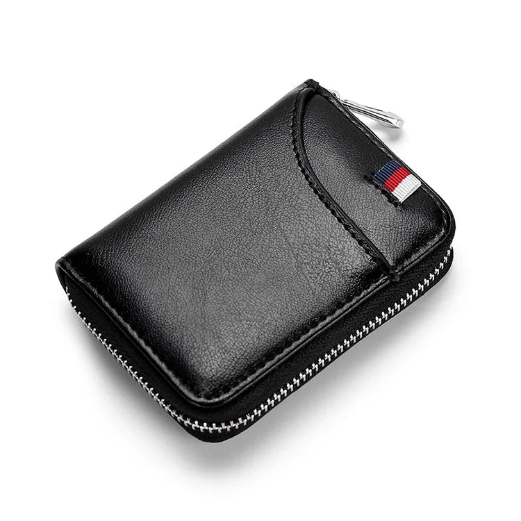 KB155 Antimagnetische RFID-Reißverschluss-Leder-Brieftasche mit großem Fassungsvermögen für Karten