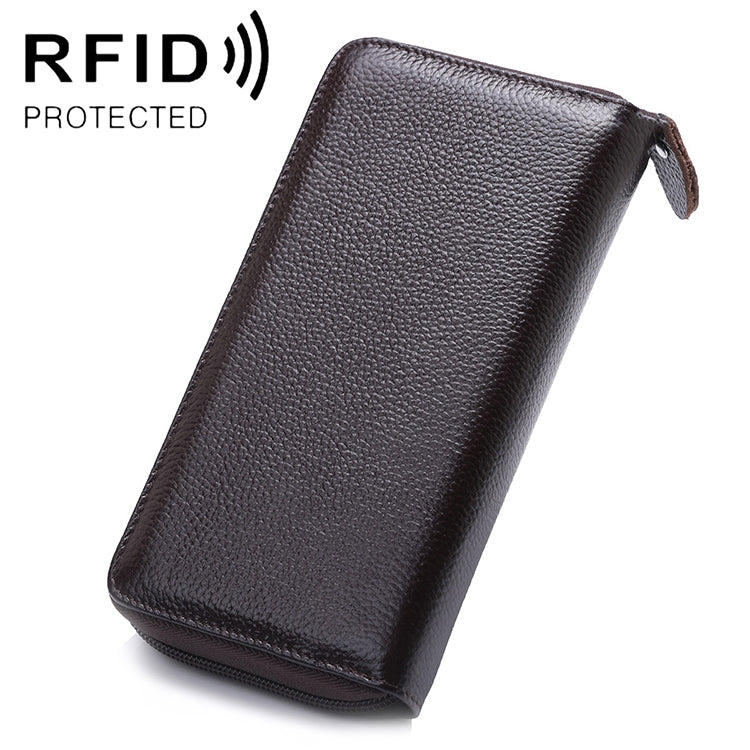 902 Antimagnetische RFID-Litschi-Textur Damen Geldbörse mit großer Kapazität, Handtasche, Handytasche mit Kartenfächern
