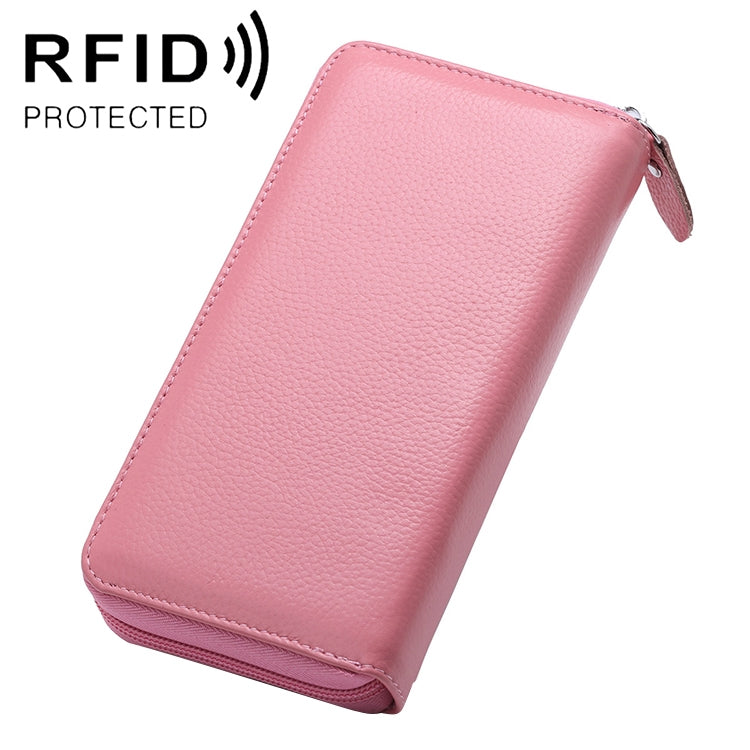 902 Antimagnetische RFID-Litschi-Textur Damen Geldbörse mit großer Kapazität, Handtasche, Handytasche mit Kartenfächern