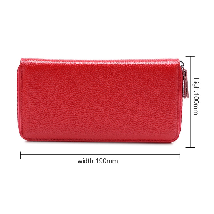 902 Antimagnetische RFID-Litschi-Textur Damen Geldbörse mit großer Kapazität, Handtasche, Handytasche mit Kartenfächern