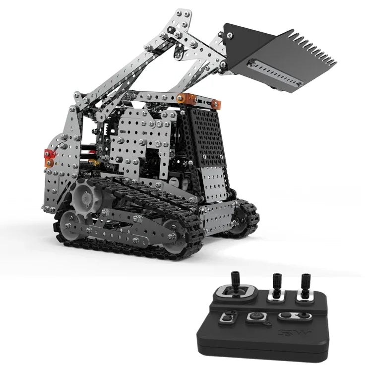 MoFun SW(RC)-008 2,4-GHz-Funkfernbedienung 10-Kanal-Caterpillar-Gabelstapler Kinder-DIY-Edelstahl-Bausatz, SW(RC)-008