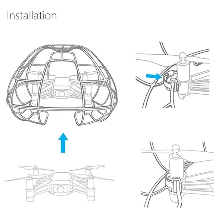 PGYTECH Kugelförmiger Schutzkäfig für DJI TELLO, passend für DJI TELLO Käfig