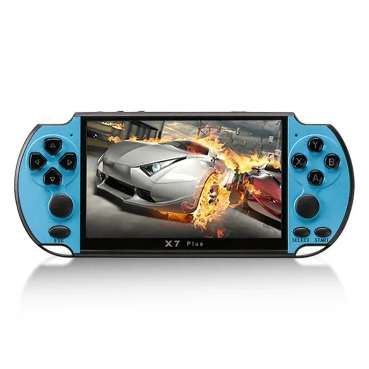 X7 Plus Retro Classic Games Handheld-Spielkonsole mit 5,1-Zoll-HD-Bildschirm und 8 GB Speicher, unterstützt MP4/E-Books, X7 Plus (Gelb + Rot), X7 Plus (Gelb), X7 Plus (Blau + Rot), X7 Plus (Blau), X7 Plus (Rot)