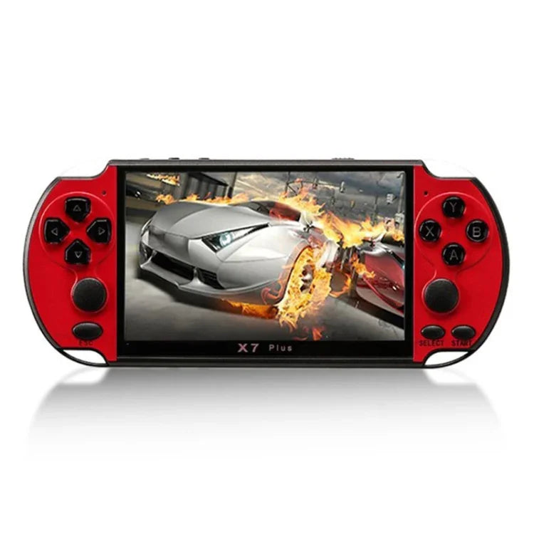 X7 Plus Retro Classic Games Handheld-Spielkonsole mit 5,1-Zoll-HD-Bildschirm und 8 GB Speicher, unterstützt MP4/E-Books, X7 Plus (Gelb + Rot), X7 Plus (Gelb), X7 Plus (Blau + Rot), X7 Plus (Blau), X7 Plus (Rot)