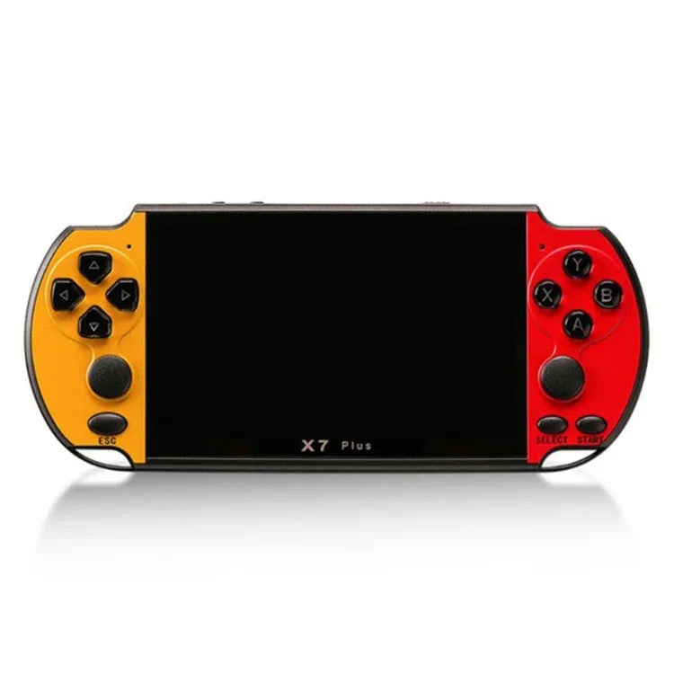 X7 Plus Retro Classic Games Handheld-Spielkonsole mit 5,1-Zoll-HD-Bildschirm und 8 GB Speicher, unterstützt MP4/E-Books, X7 Plus (Gelb + Rot), X7 Plus (Gelb), X7 Plus (Blau + Rot), X7 Plus (Blau), X7 Plus (Rot)