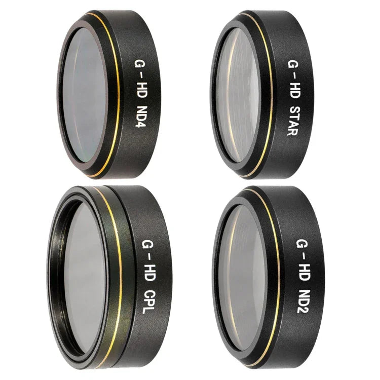 4-in-1 HD-Drohnen-Filterset mit Sterneneffekt + ND2 + ND4 + CPL-Linsenfilter für DJI Phantom 4 Pro