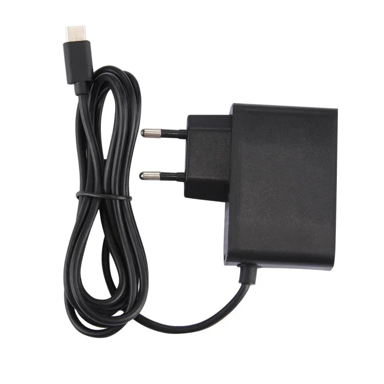 Netzteil für Nintendo Switch NS Spielkonsole, 5 V Gleichstrom, Kabellänge: 1,5 m, EU-Stecker (schwarz), passend für Switch NS (EU-Stecker)