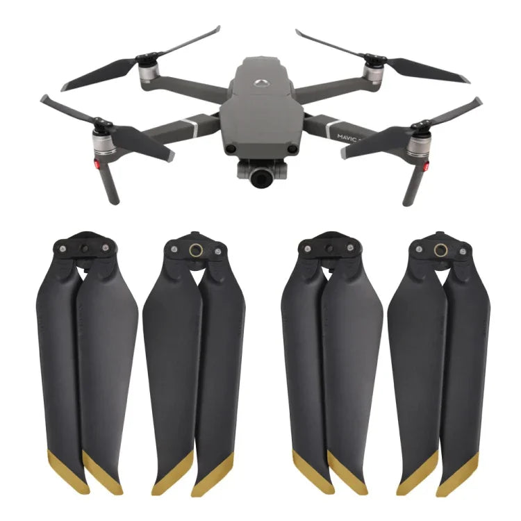 2 Paar geräuscharme Schnellwechselpropeller 8743F für DJI Mavic 2 Pro / Zoom, für DJI Mavic 2 (2 Paar Gold), für DJI Mavic 2 (2 Paar Silber)