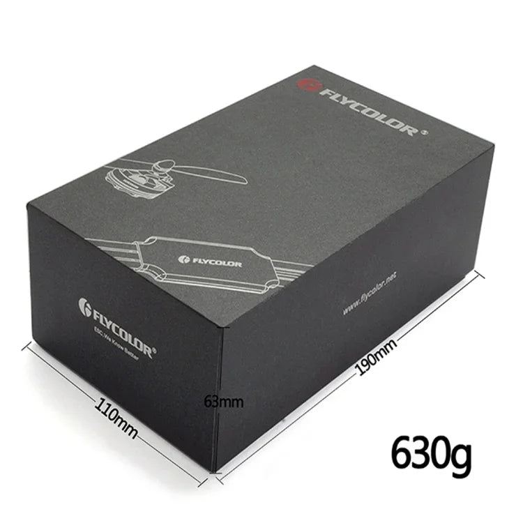 Flycolor Raptor Series Antriebsset, bestehend aus 4 Drehzahlreglern (20 A), 4 Motoren (2300 kV) und 4 Propellern (5045, 2300 kV).