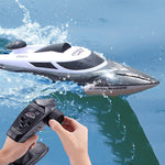 HongXunJie HJ806 2,4-GHz-Hochgeschwindigkeits-Rennboot mit Wasserkühlung, Fernbedienung, automatischer Kippfunktion und 200 m Reichweite