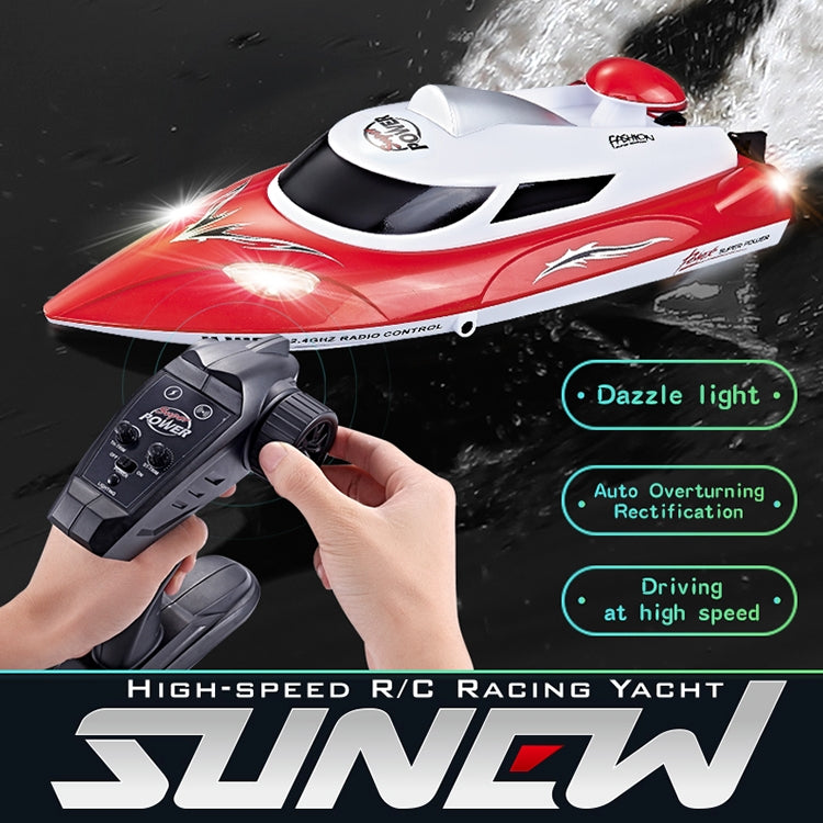 HongXunJie HJ806 2,4-GHz-Hochgeschwindigkeits-Rennboot mit Wasserkühlung, Fernbedienung, automatischer Kippfunktion und 200 m Reichweite