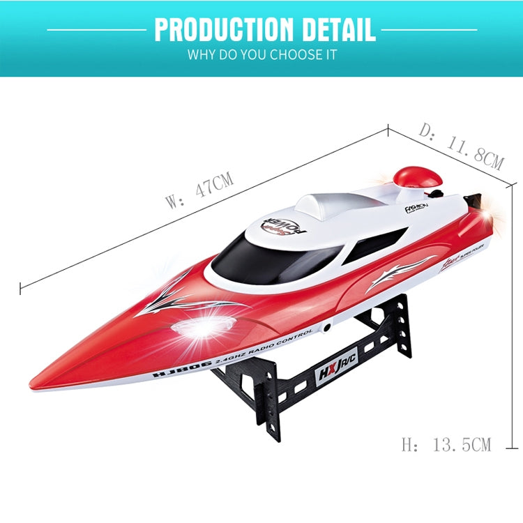 HongXunJie HJ806 2,4-GHz-Hochgeschwindigkeits-Rennboot mit Wasserkühlung, Fernbedienung, automatischer Kippfunktion und 200 m Reichweite