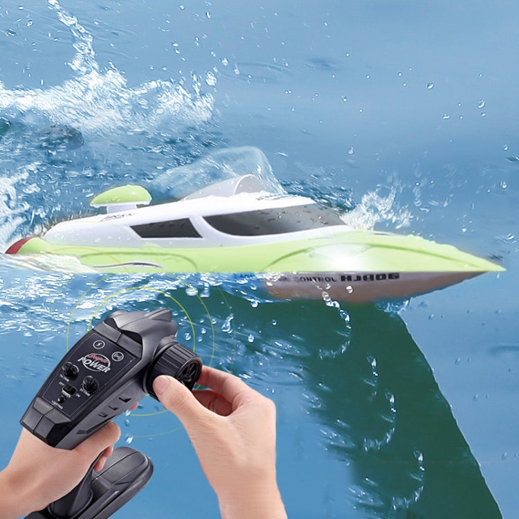 HongXunJie HJ806 2,4-GHz-Hochgeschwindigkeits-Rennboot mit Wasserkühlung, Fernbedienung, automatischer Kippfunktion und 200 m Reichweite