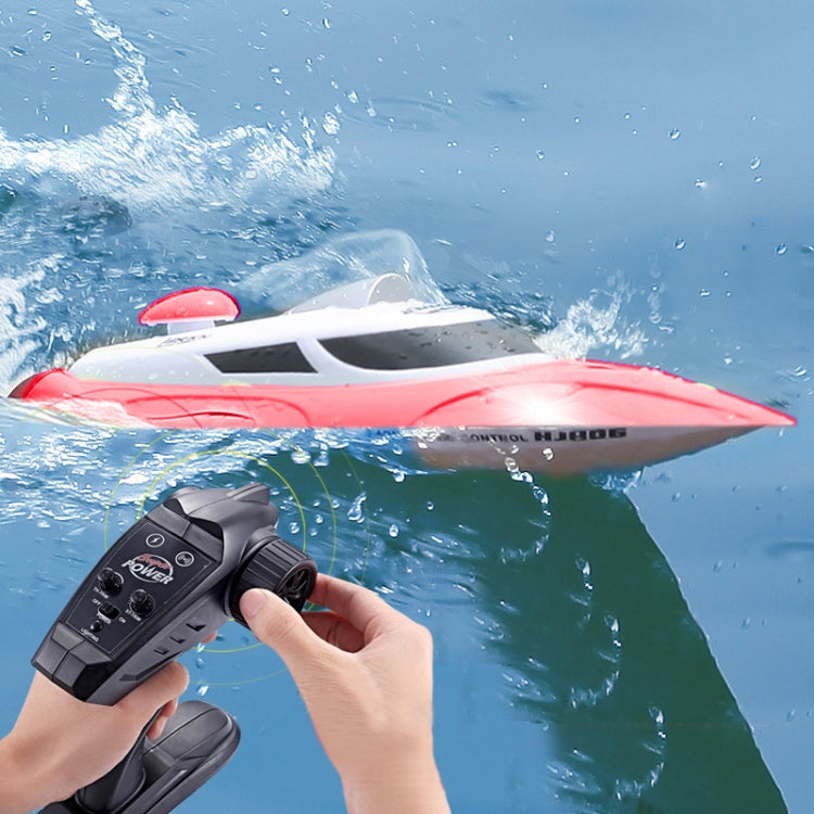HongXunJie HJ806 2,4-GHz-Hochgeschwindigkeits-Rennboot mit Wasserkühlung, Fernbedienung, automatischer Kippfunktion und 200 m Reichweite