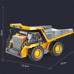 MoFun 1048 2.4G ferngesteuertes Neun-Kanal-Lastbau-Fahrzeug 1:24 Multifunktions-Mining-Truck Kipper, 1048(Silber)