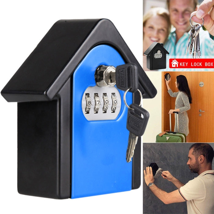 Sicherheitsbox in Hüttenform mit Zahlenschloss, Wandschrank, Tresor, inklusive 1 Schlüssel