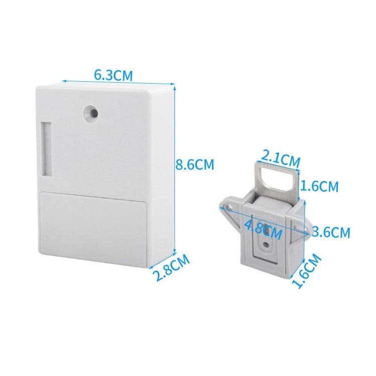 T3 ABS Magnetic Card Induction Lock Invisible Bilateral Open Cabinet Door Lock, Bilateral