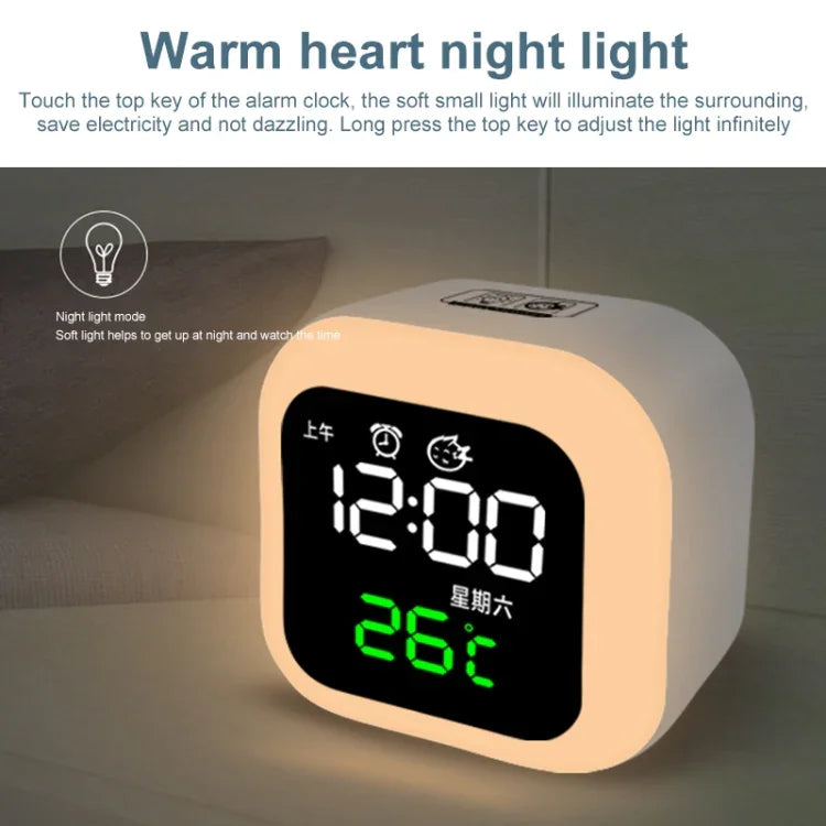 USB Smart Home Uhr mit Nachtlicht & Memory-Funktion & LED-Anzeige, Smart Clock