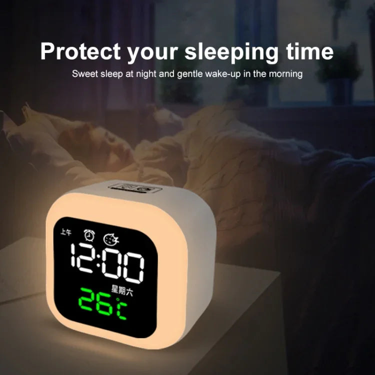 USB Smart Home Uhr mit Nachtlicht & Memory-Funktion & LED-Anzeige, Smart Clock