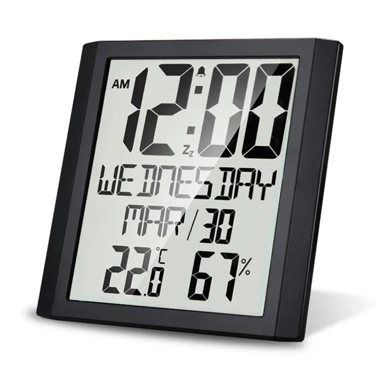 TS-8608 Multifunktions-Großbildschirm-Uhr Haushalt Kreatives Thermometer Hygrometer, TS-8608