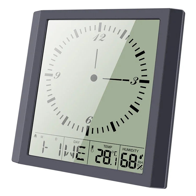 TS-8675 Multifunktionales Großbild-Uhren-Haushalts-Kreativ-Thermometer-Hygrometer, TS-8675