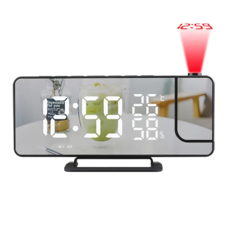 TS-9210 Digitaler Spiegelprojektionswecker mit FM-Radio & Temperatur/Luftfeuchtigkeit, TS-9210 mit FM-Radio