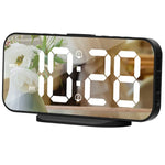 8821 LED-Spiegel Dual-Use Wecker mit Schlummerfunktion, 8821(Schwarz), 8821(Weiß)