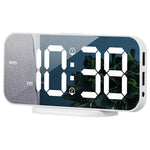 8821 LED-Spiegel Dual-Use Wecker mit Schlummerfunktion, 8821(Schwarz), 8821(Weiß)