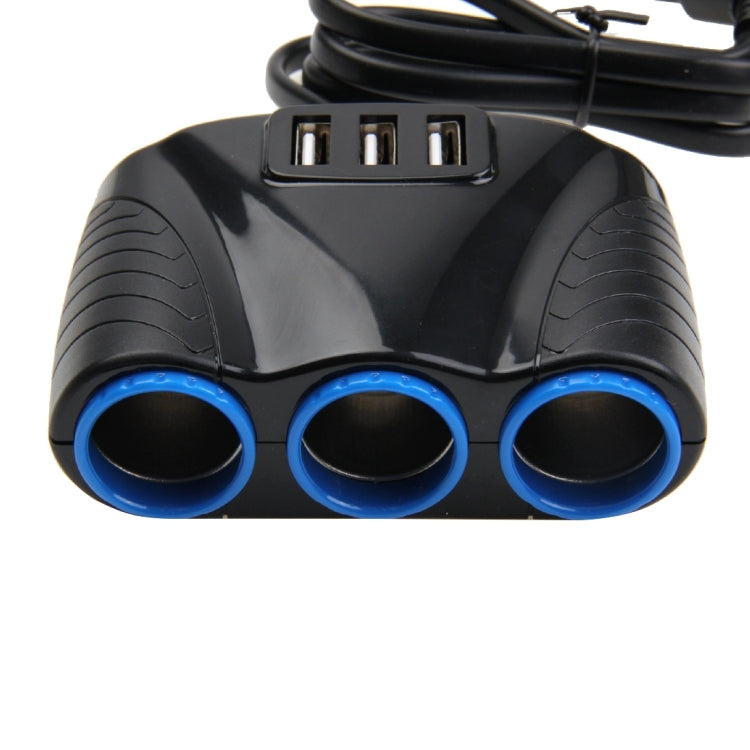 12-24V 3.1A 3 USB Ports & 3 Car Cigarette Lighter Sockets Car Charger, 12-24V 3.1A  With 23 USB