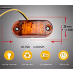 10 PCS Car Truck Trailer Piranha LED Side Marker Indicator Lights Bulb Lamp, Light Color: Yellow, Yellow, White Light
